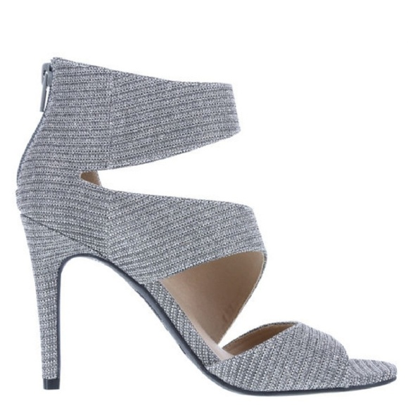 Sparky Silver Christian Siriano Heels NWT 9 & 9.5 - Picture 3 of 7